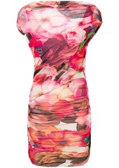 MSGM floral ruched dress
