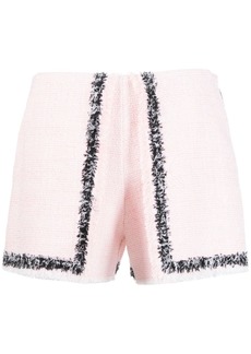 MSGM frayed-edge tweed mini shorts