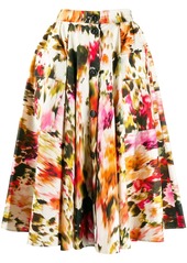 MSGM full floral skirt