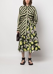 MSGM Hibiscus Camouflage-print skirt