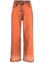 MSGM high-rise tie-dye flared jeans