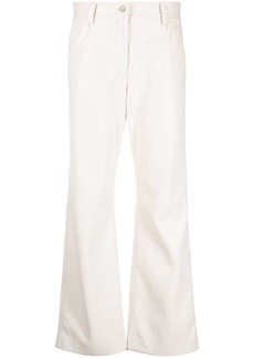 MSGM high-waisted faux-leather trousers