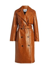 MSGM Honey Faux Leather Trench Coat