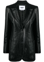MSGM leather-effect blazer