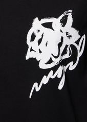 MSGM Logo & Rose Cotton Jersey T-shirt