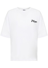 MSGM Logo Cotton Boxy T-shirt