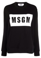 MSGM logo-print cotton sweater