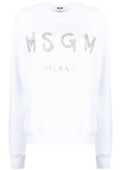 MSGM logo-print cotton sweatshirt