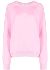 MSGM logo-print crew neck sweatshirt