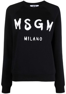 MSGM logo-print crew neck sweatshirt