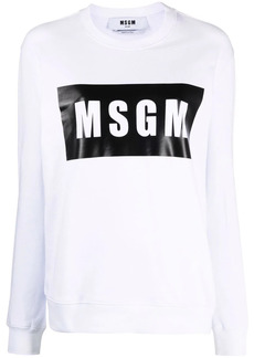 MSGM logo-print crew neck sweatshirt