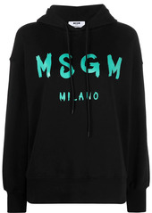MSGM logo print drawstring hoodie