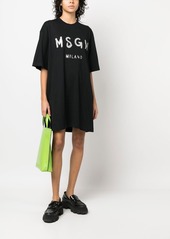 MSGM logo-print glitter T-shirt dress
