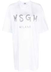 MSGM logo print T-shirt dress