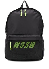 MSGM mesh-panel logo-print backpack