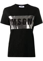 MSGM metallic box logo T-shirt