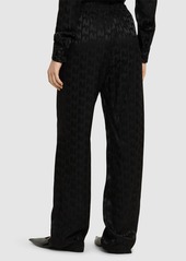 MSGM Monogram Fluid Viscose Straight Pants