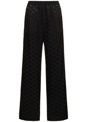 MSGM Monogram Fluid Viscose Straight Pants