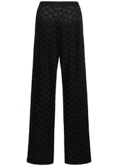 MSGM Monogram Fluid Viscose Straight Pants