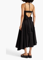 MSGM - Asymmetric cutout cotton-poplin midi dress - Black - IT 40