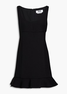 MSGM - Fluted ribbed jersey mini dress - Black - IT 38