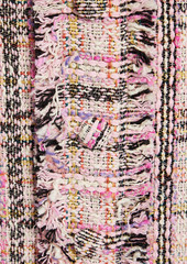 MSGM - Frayed cotton-blend tweed mini skirt - Pink - IT 40