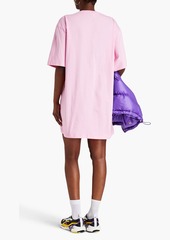 MSGM - Logo-print cotton-jersey mini dress - Pink - XS