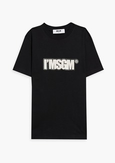 MSGM - Logo-print cotton-jersey T-shirt - Black - XS