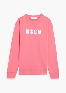 MSGM - Logo-print French cotton-terry sweatshirt - Pink - S