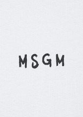 MSGM - Logo-print French cotton-terry sweatshirt - White - L