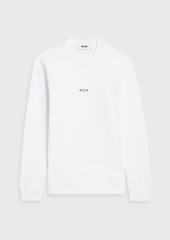 MSGM - Logo-print French cotton-terry sweatshirt - White - L