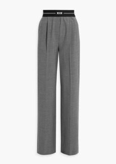 MSGM - Pleated wool-blend wide-leg pants - Gray - IT 44