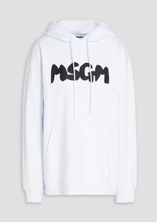 MSGM - Logo-print French cotton-terry hoodie - White - S