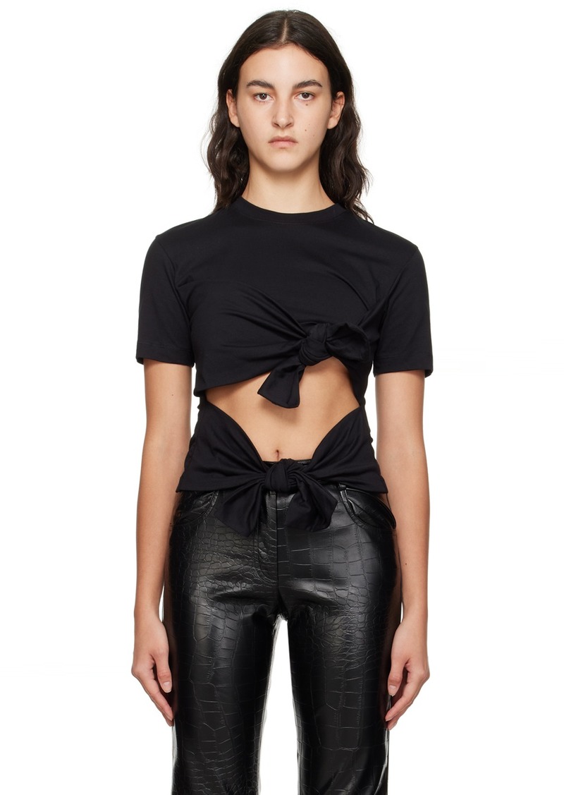 MSGM Black Bow T-Shirt