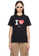 MSGM Black Heart T-Shirt