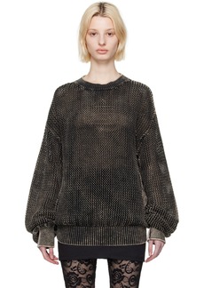 MSGM Black Overdyed Sweater