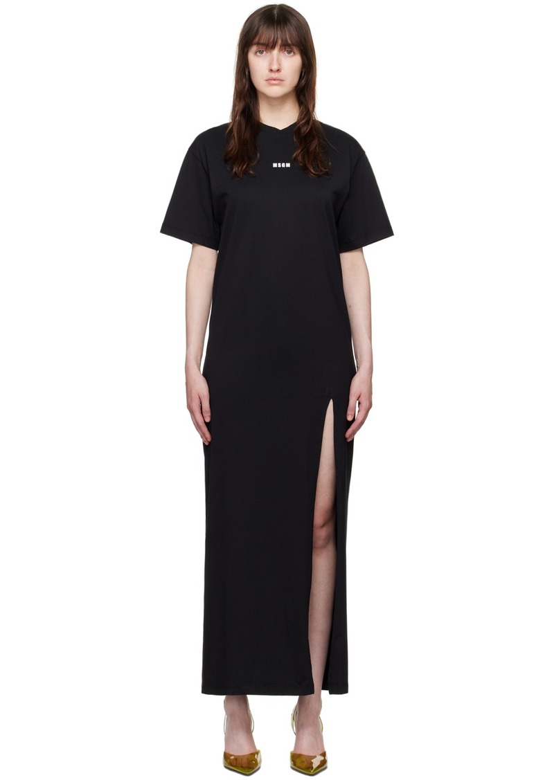 MSGM Black Oversized Maxi Dress