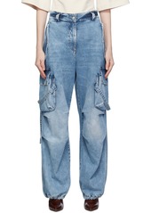 MSGM Blue Cargo Pocket Jeans