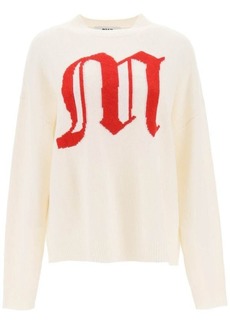 Msgm crew-neck sweater with gothic logo