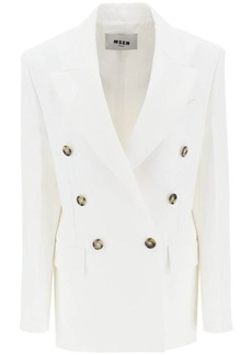 Msgm double-breasted jacket in crepe cady