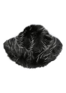 MSGM faux-fur cotton bucket hat