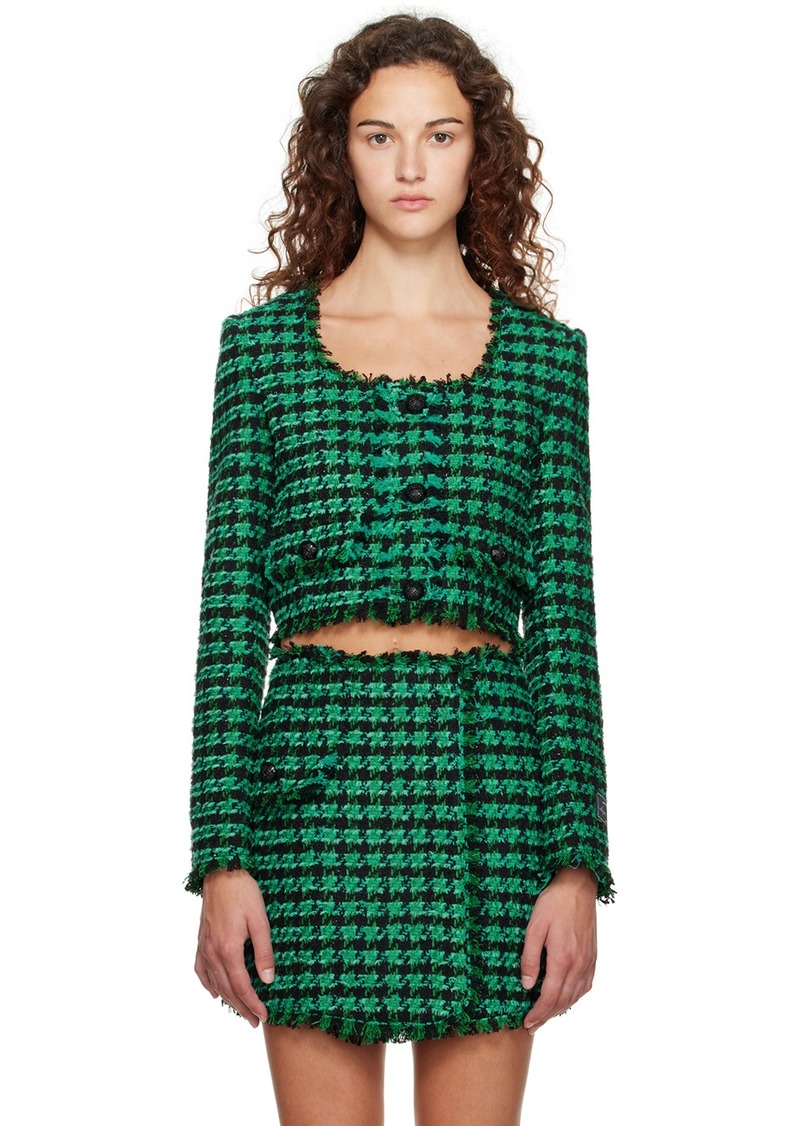 MSGM Green Check Jacket