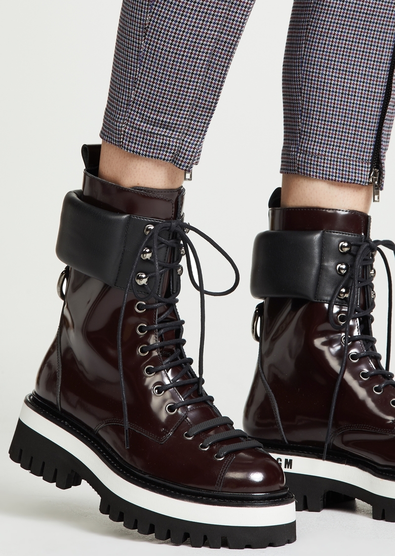 msgm lace up boots