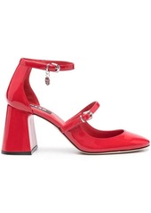 MSGM logo-charm 90mm leather pumps