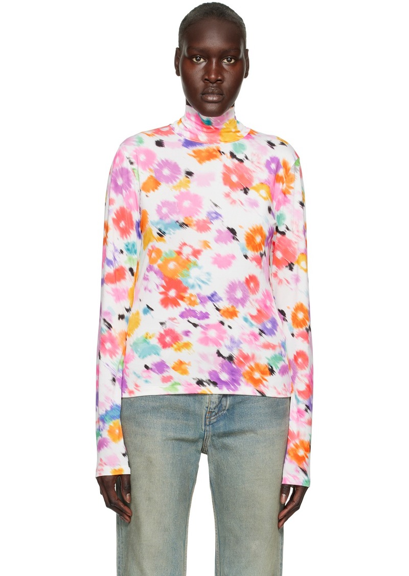 MSGM Multicolor Printed Turtleneck