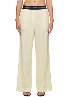 MSGM Off-White Suiting Trousers
