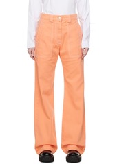 MSGM Orange Baggy Jeans