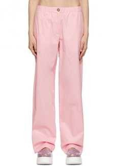 MSGM Pink Cotton Trousers