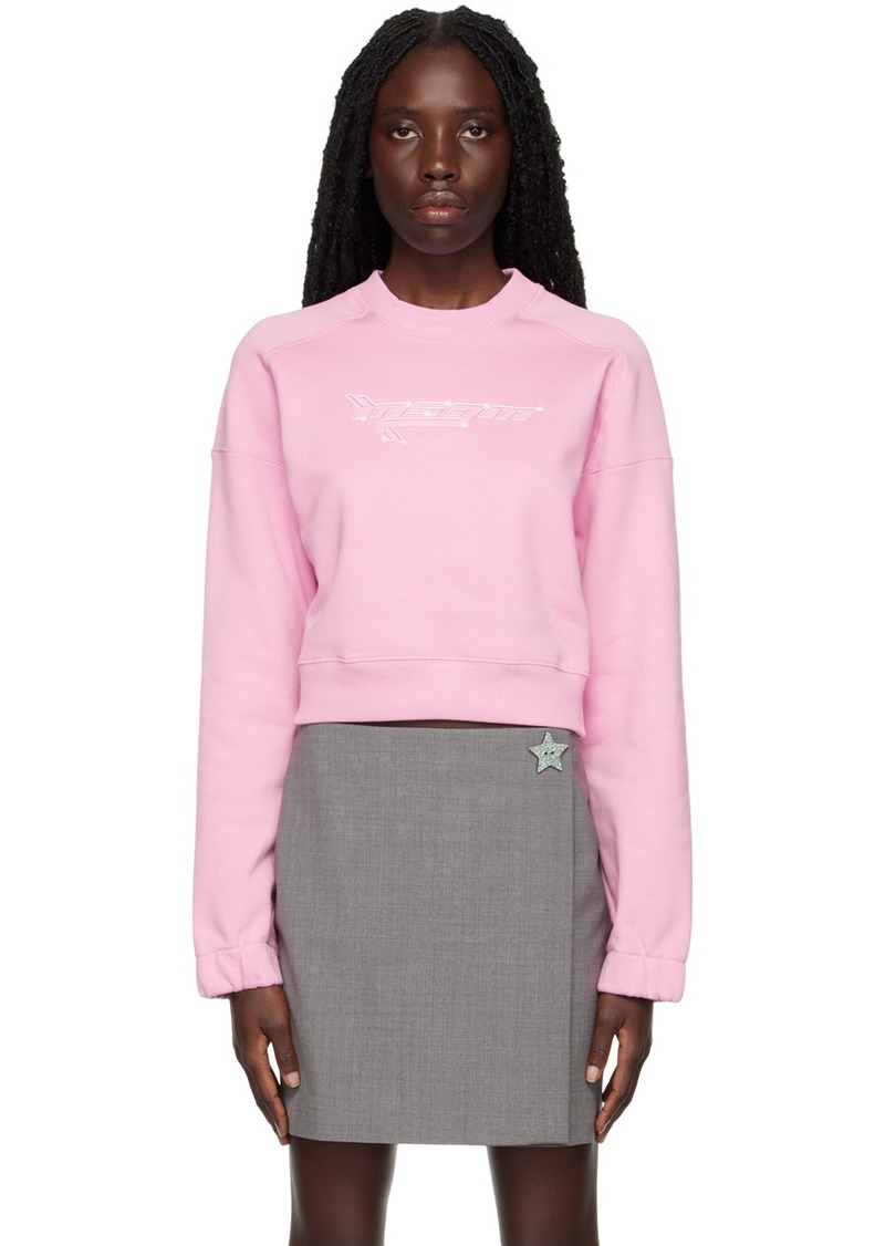 MSGM Pink Graphic Sweatshirt