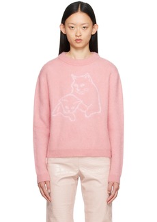 MSGM Pink Jacquard Sweater
